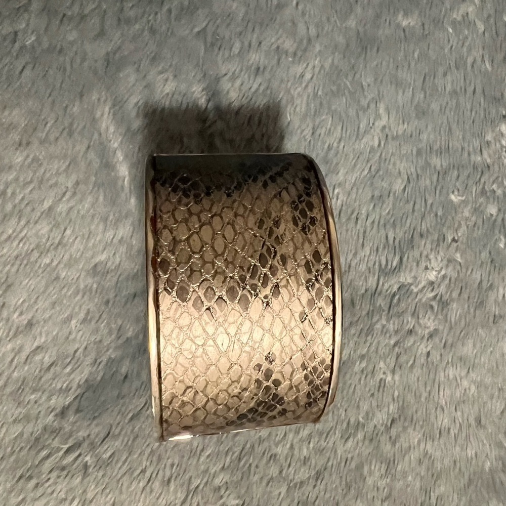 Snakeskin Patterned Cuff Bracelet